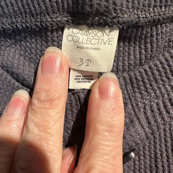 Grayson Collective Size 3T Thermal Pants NWT Charcoal Toddler Boy Toddler Girl - Picture 5 of 7